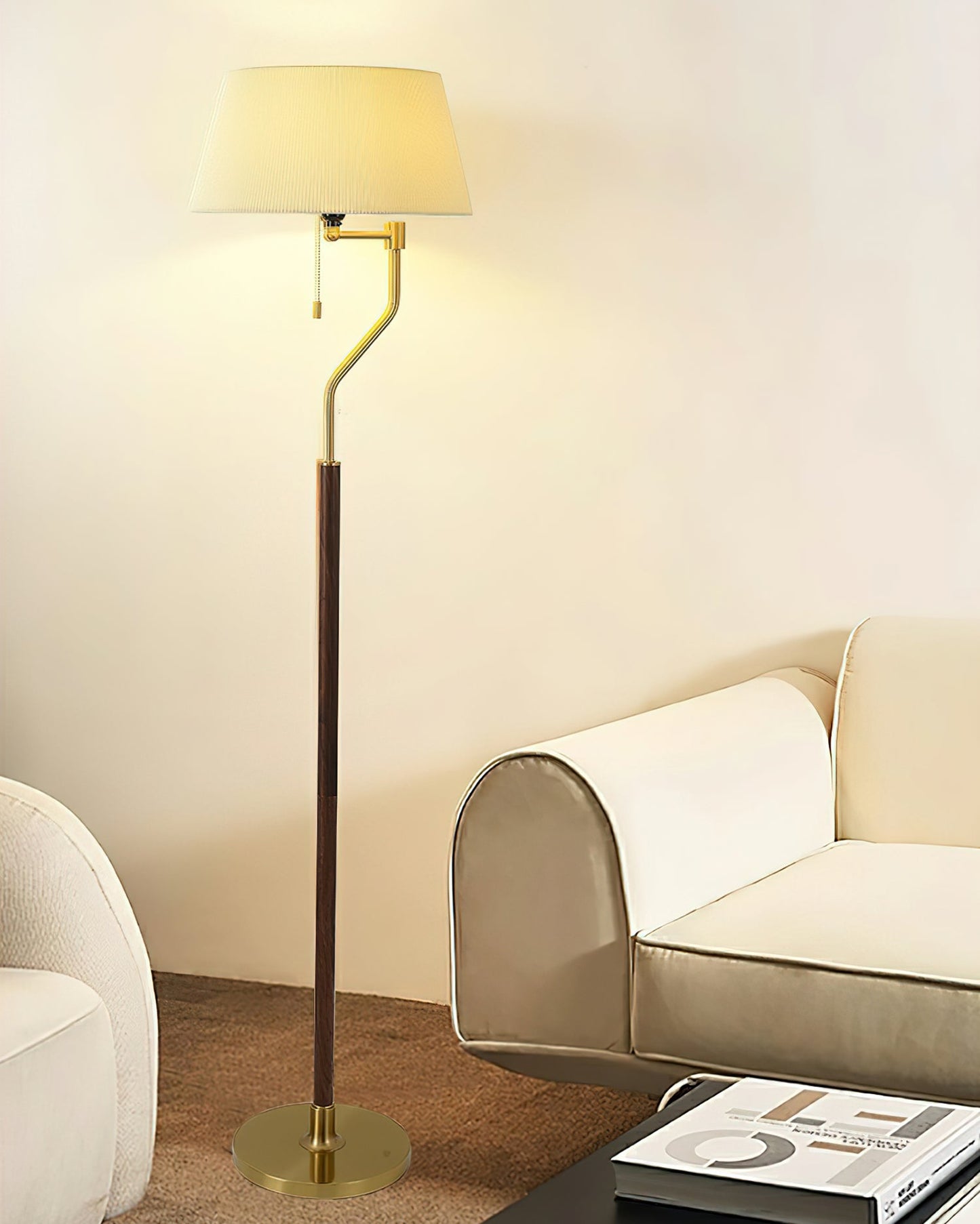 Walnut Whisper Free-standing Lamp Floor Lamp