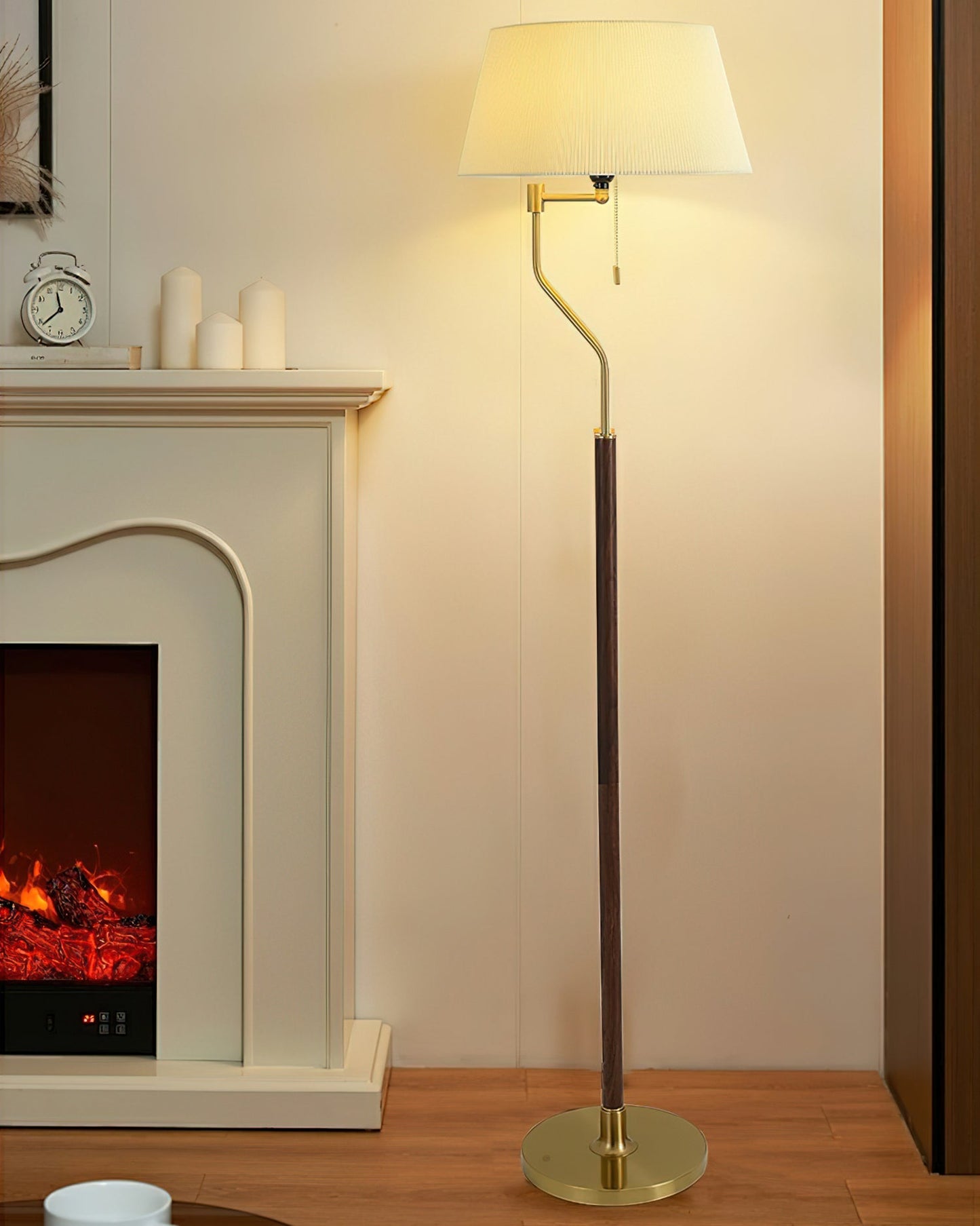 Walnut Whisper Free-standing Lamp Floor Lamp