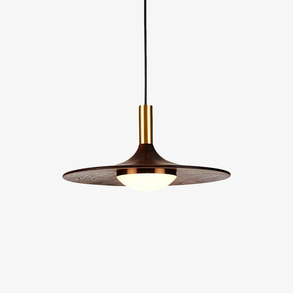 Walnut Wood Dish Hanging light Pendant Light