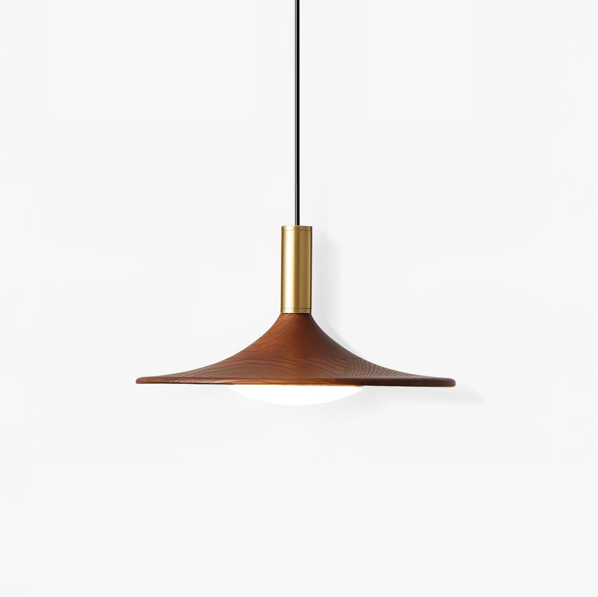 Walnut Wood Dish Hanging light Pendant Light