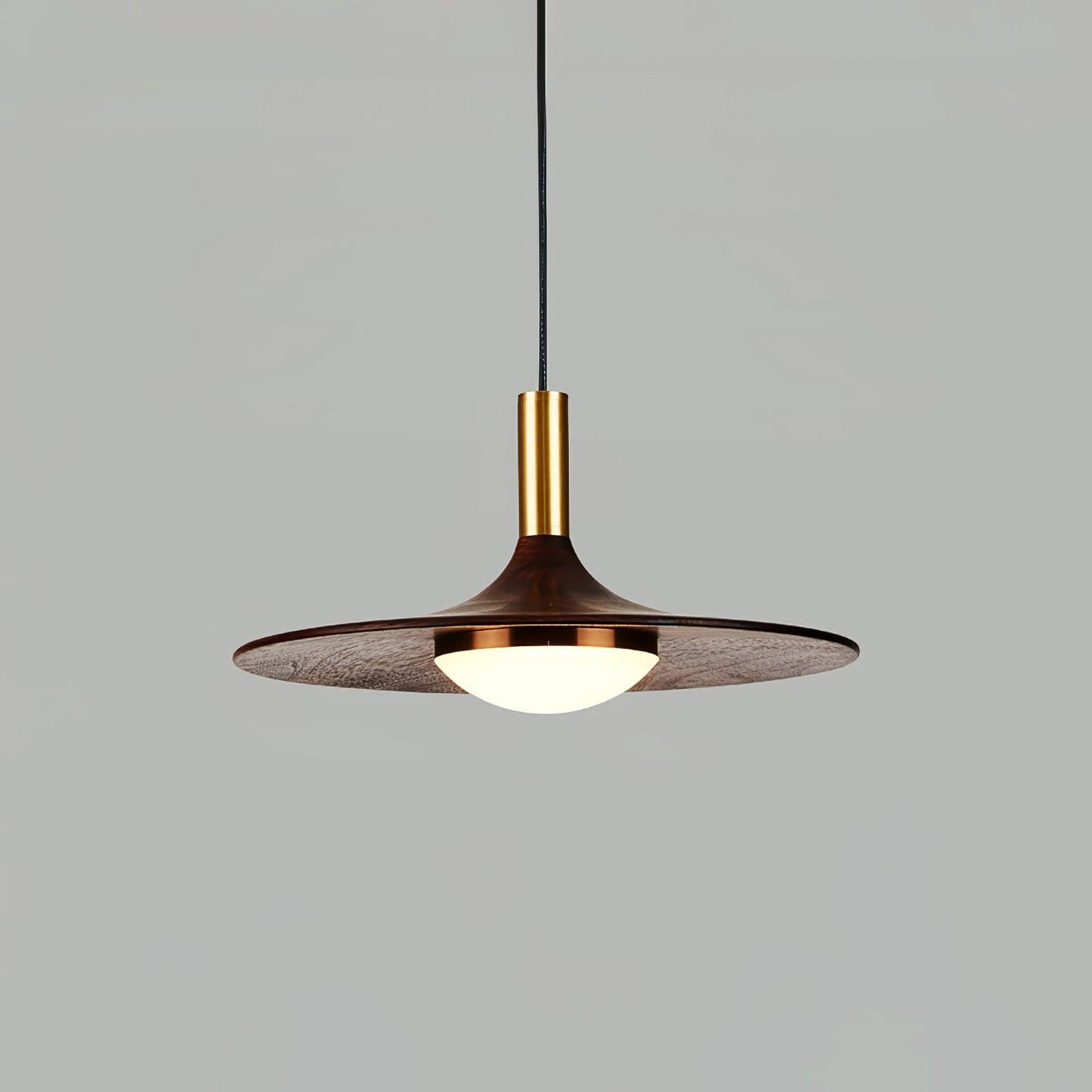 Walnut Wood Dish Hanging light Pendant Light