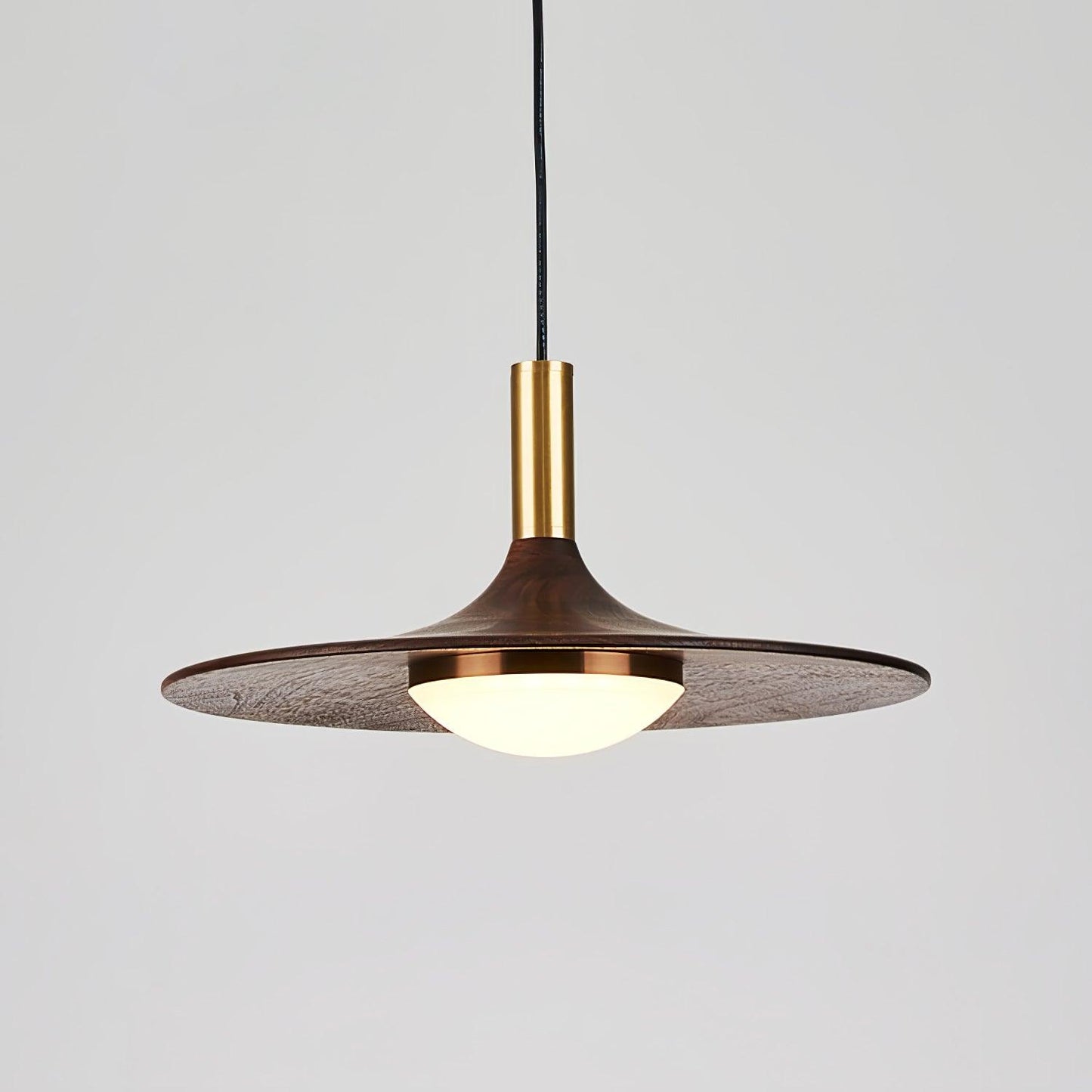 Walnut Wood Dish Hanging light Pendant Light