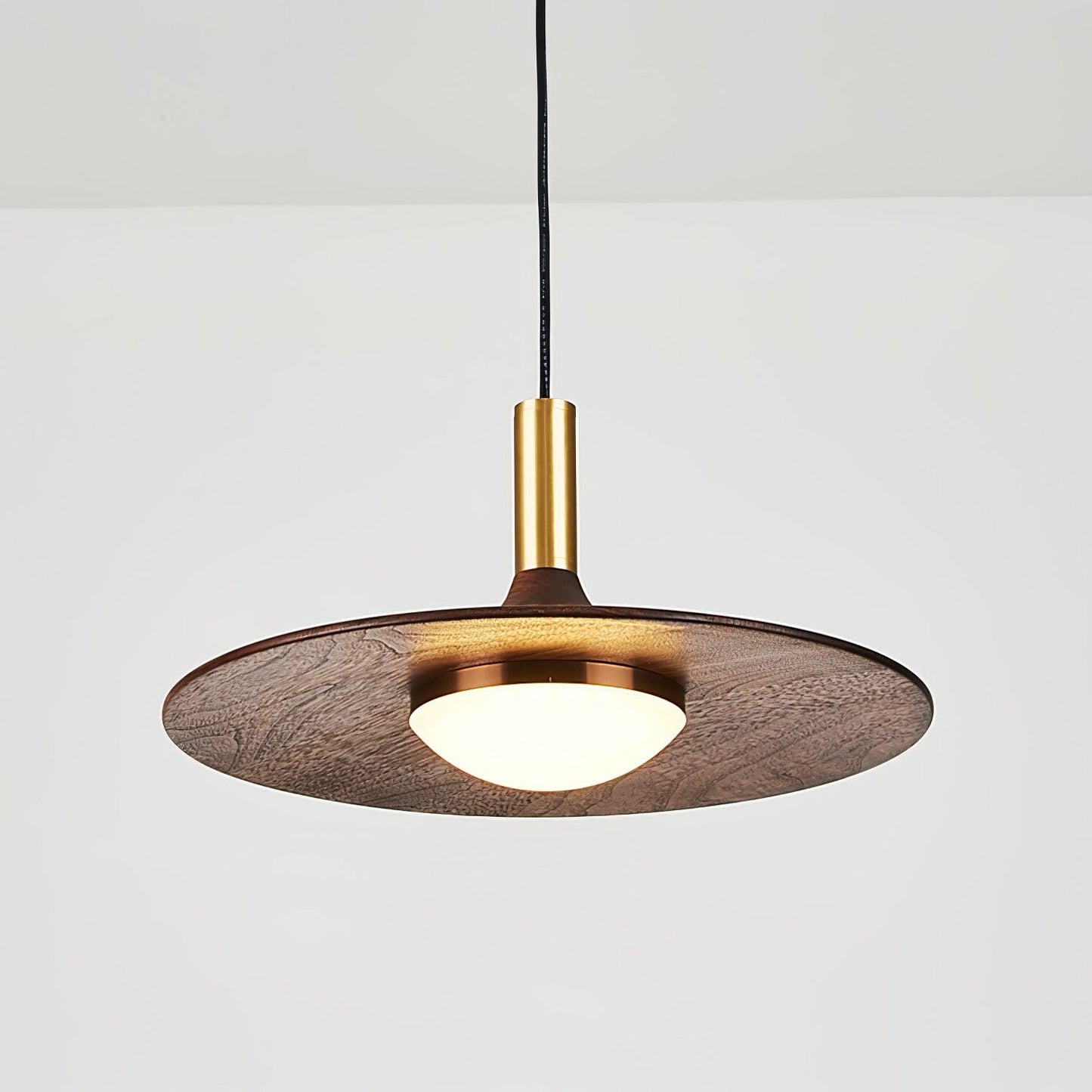 Walnut Wood Dish Hanging light Pendant Light