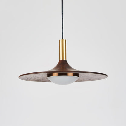 Walnut Wood Dish Hanging light Pendant Light