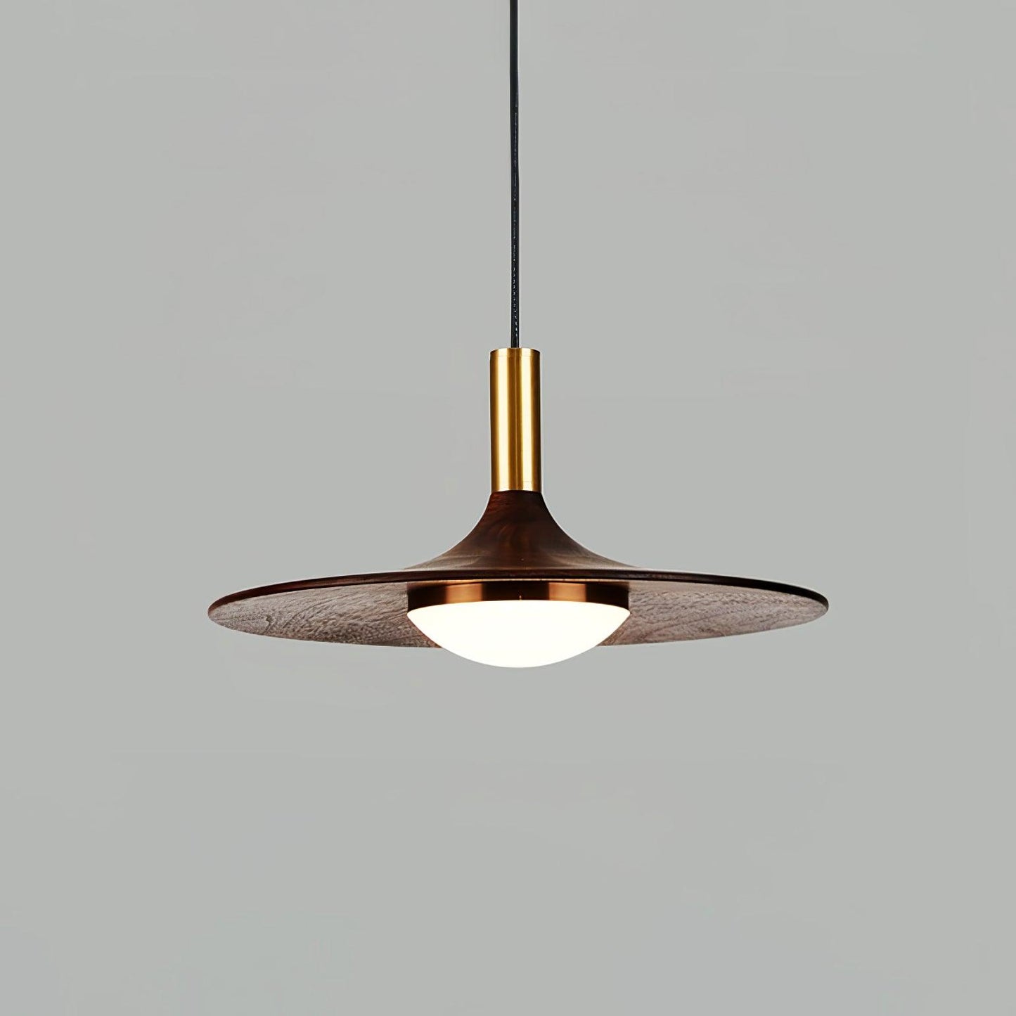 Walnut Wood Dish Hanging light Pendant Light