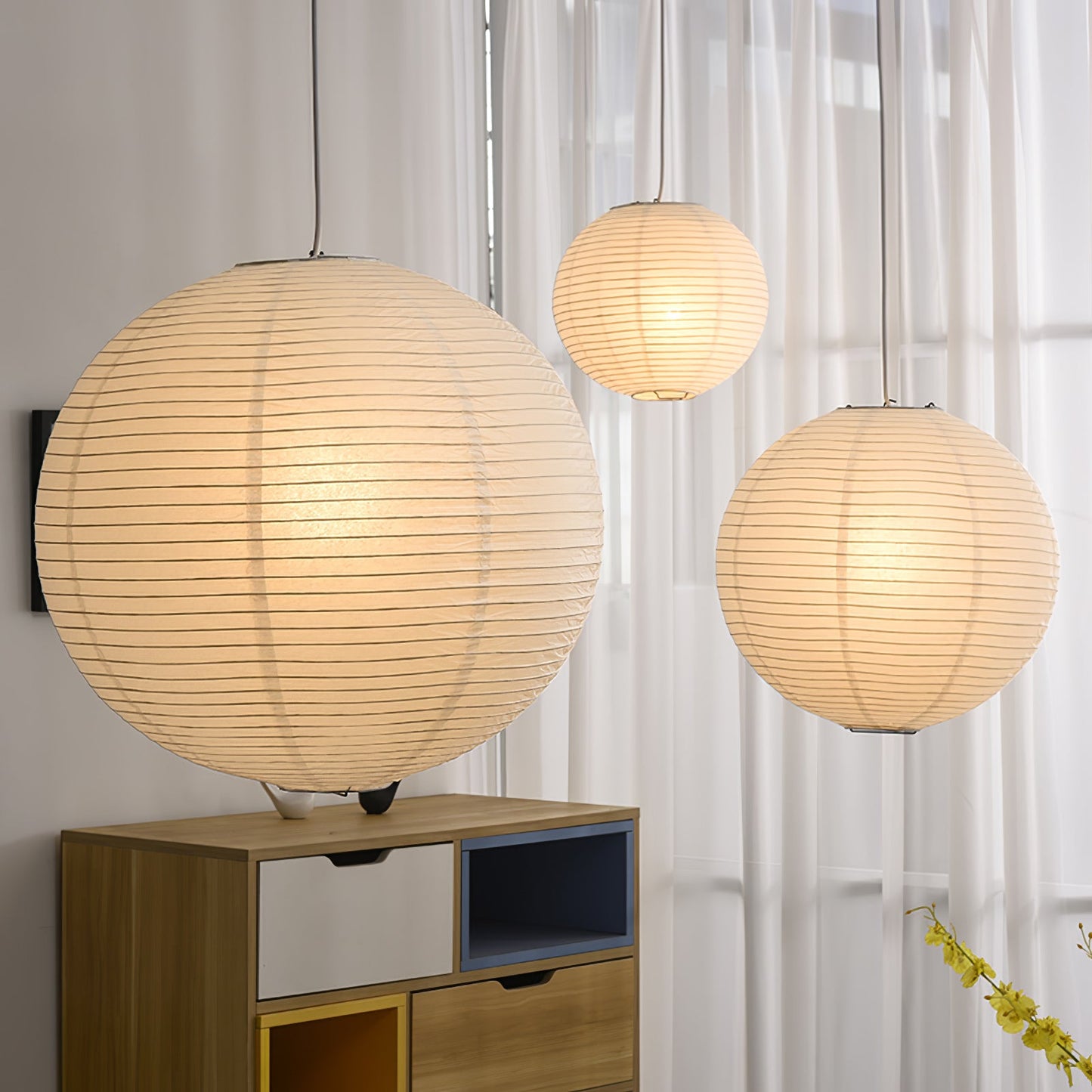 Washi Paper A Hanging light Pendant Lamp