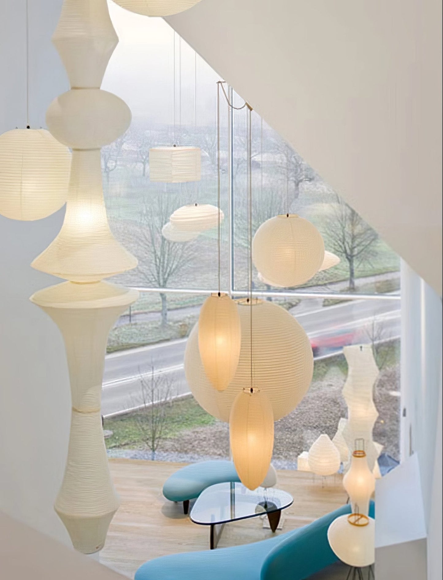 Washi Paper E Ceiling light fitting Pendant Light