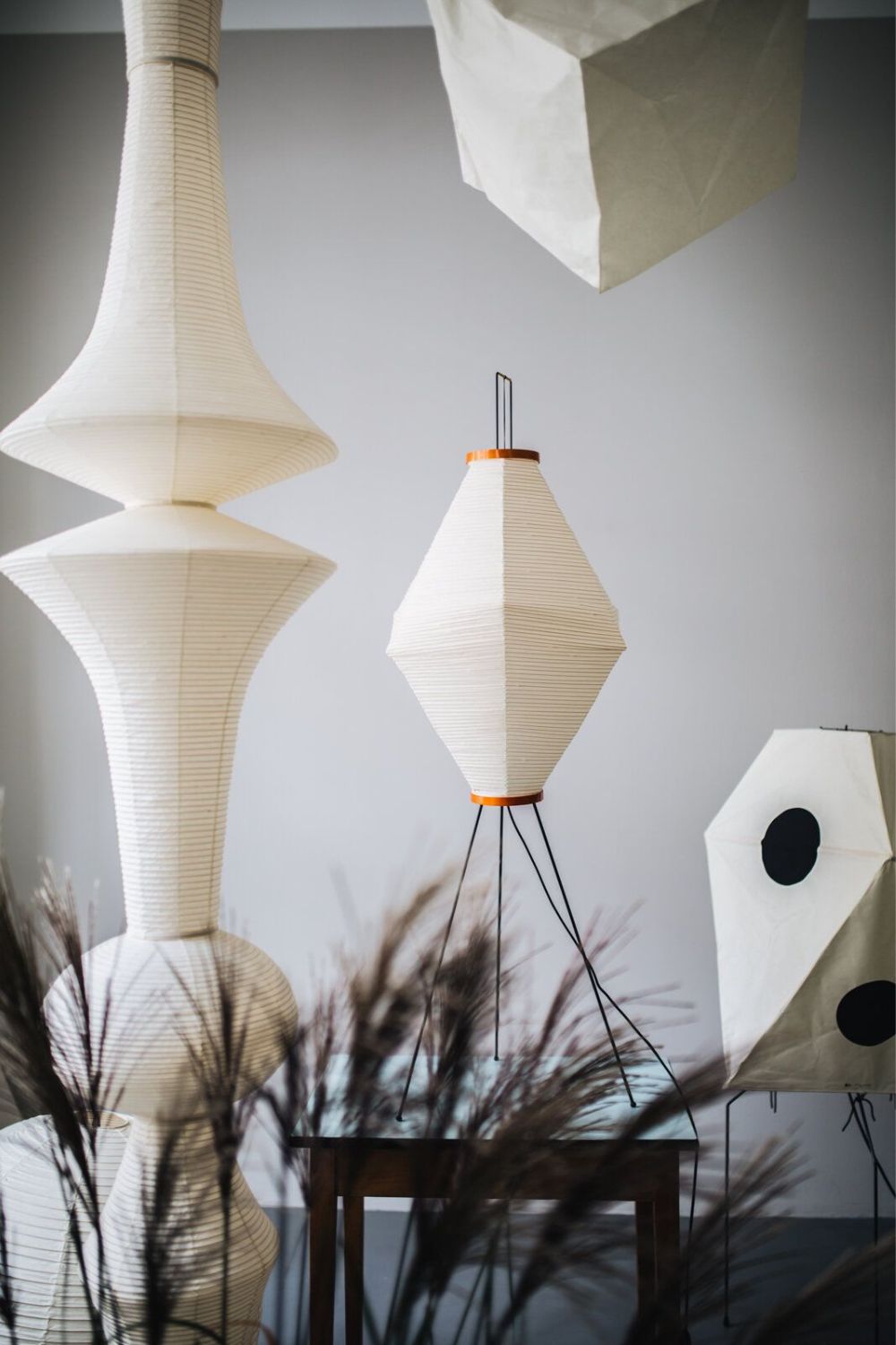 Washi Paper E Hanging light Pendant Swag Light