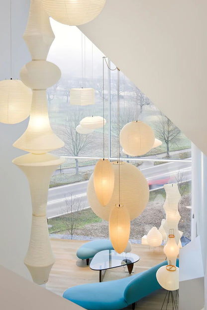 Washi Paper E Hanging light Pendant Swag Light