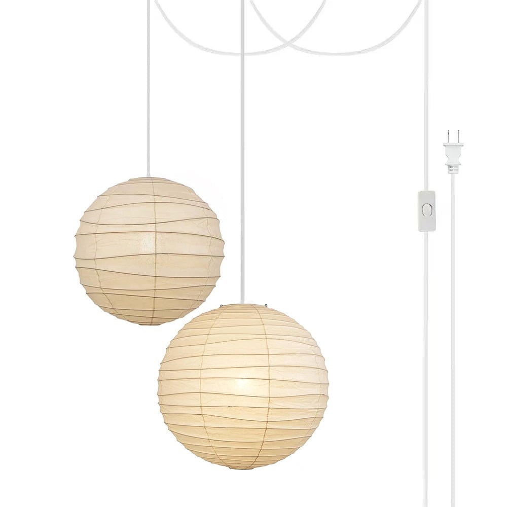 Washi Paper Hanging light Pendant Swag Lamp