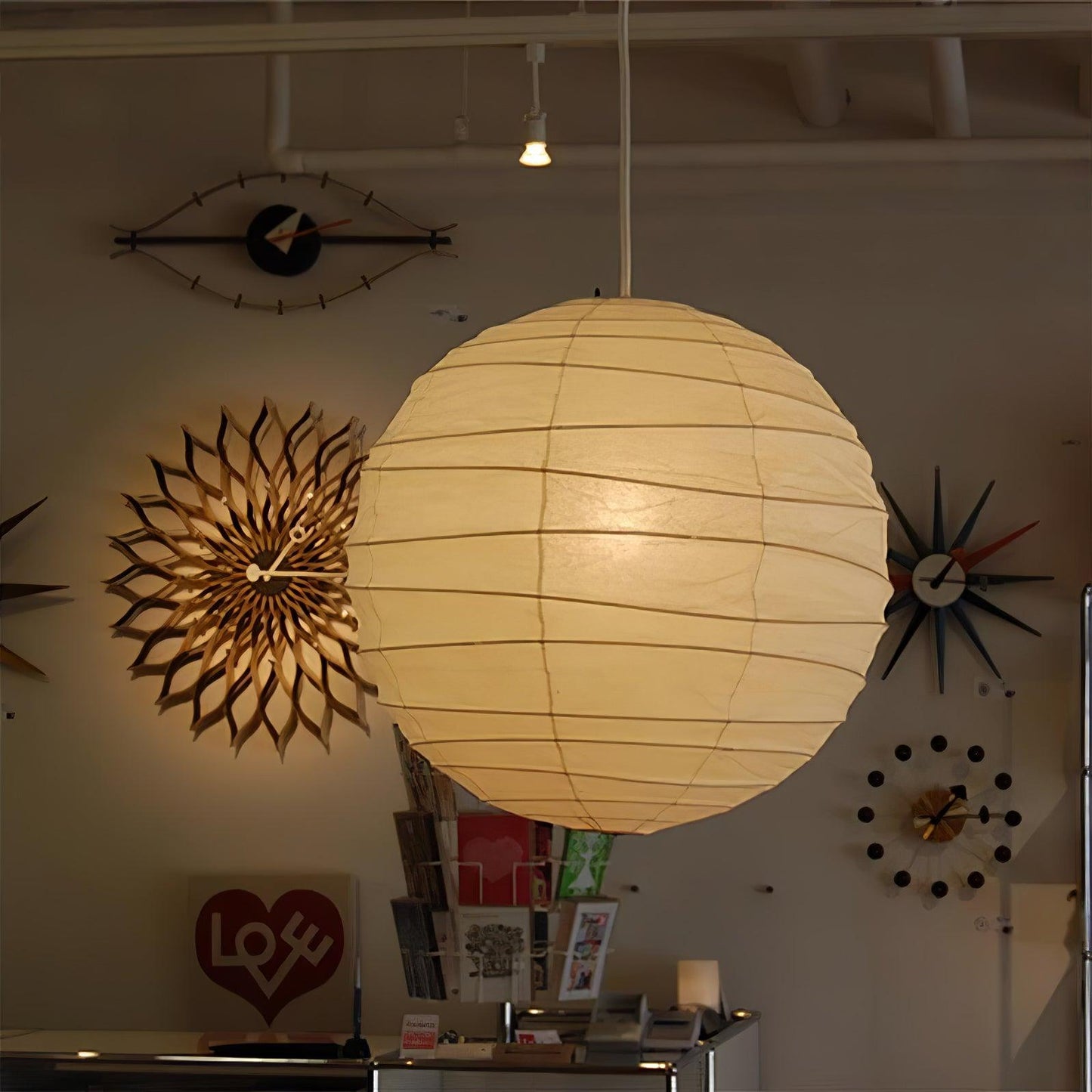 Washi Paper Hanging light Pendant Swag Lamp