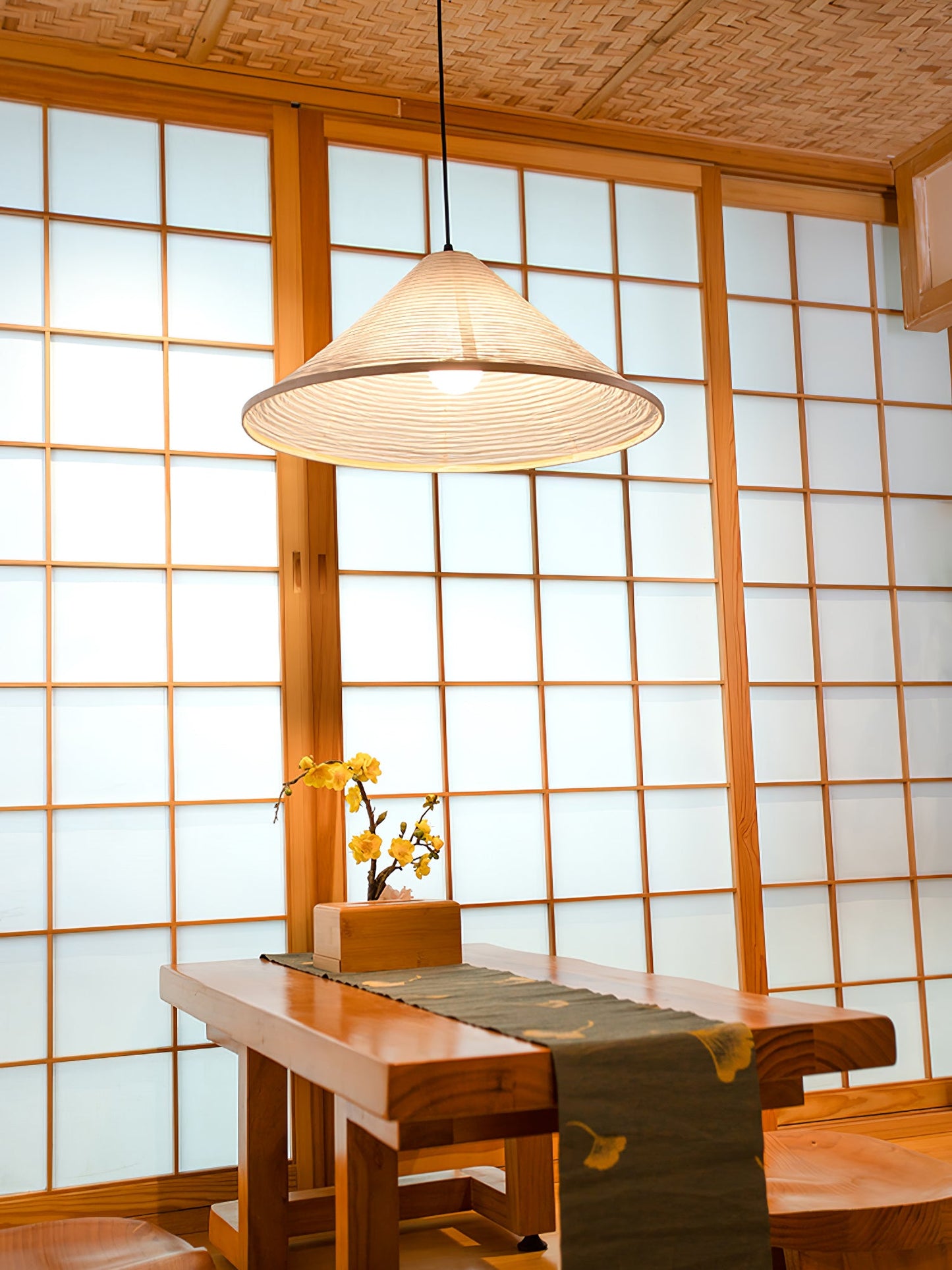 Washi Paper Pyramid Houselight Pendant Lamp