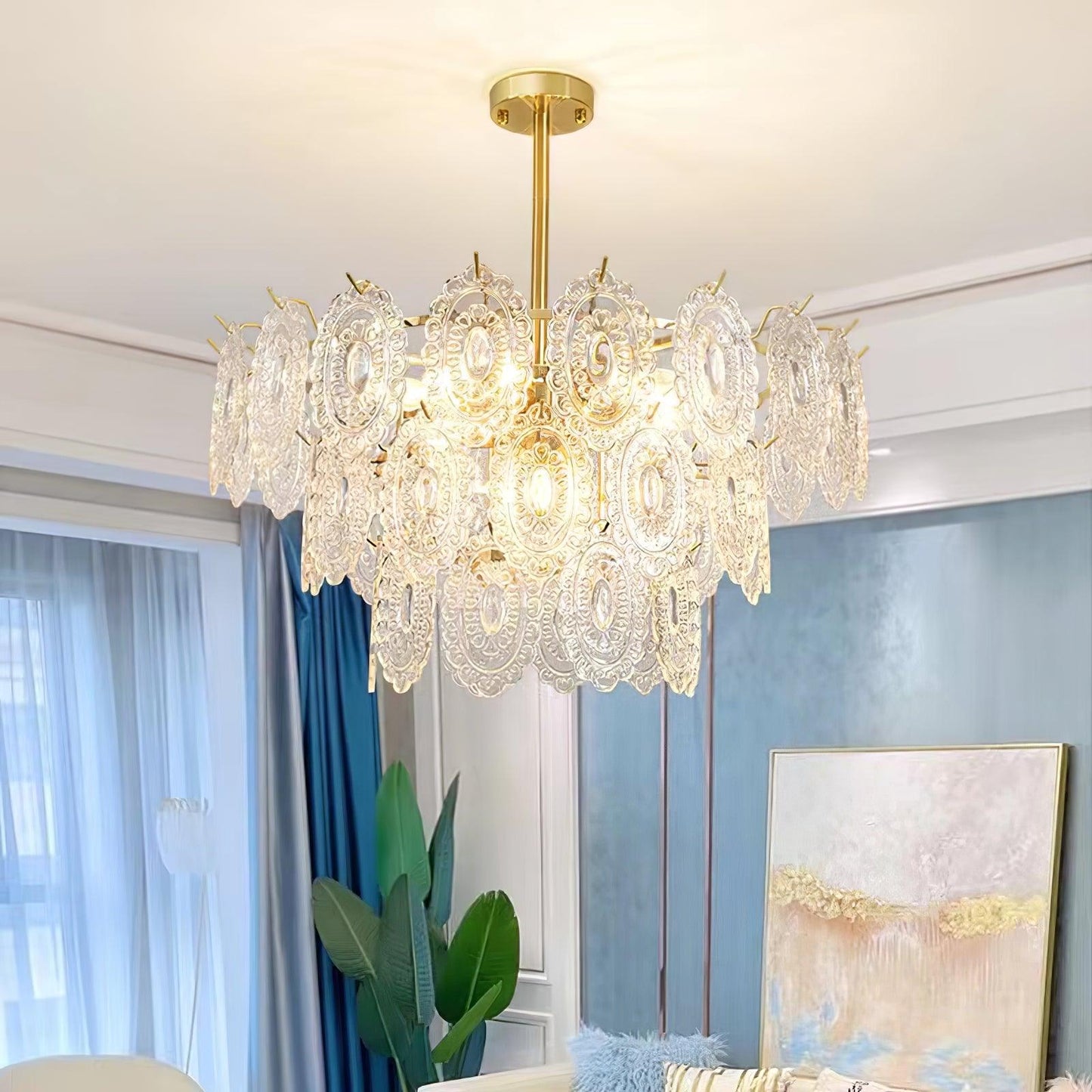 Wave Glass Electrolier Chandelier