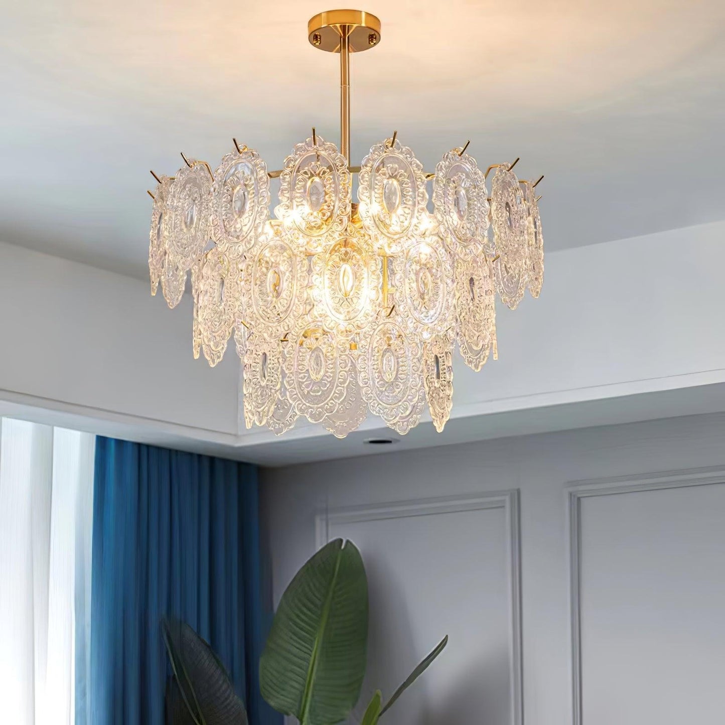 Wave Glass Electrolier Chandelier