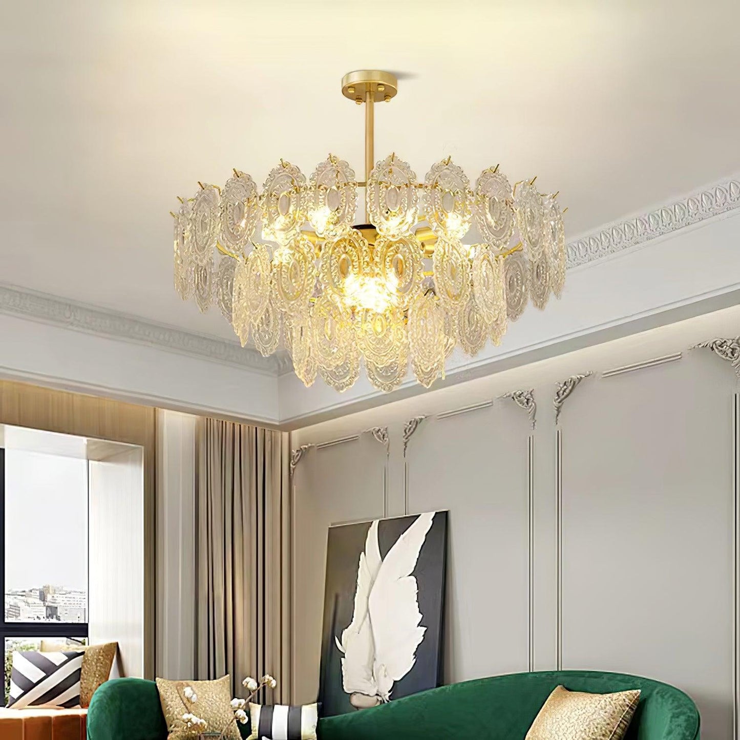 Wave Glass Electrolier Chandelier