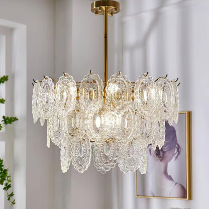 Wave Glass Electrolier Chandelier