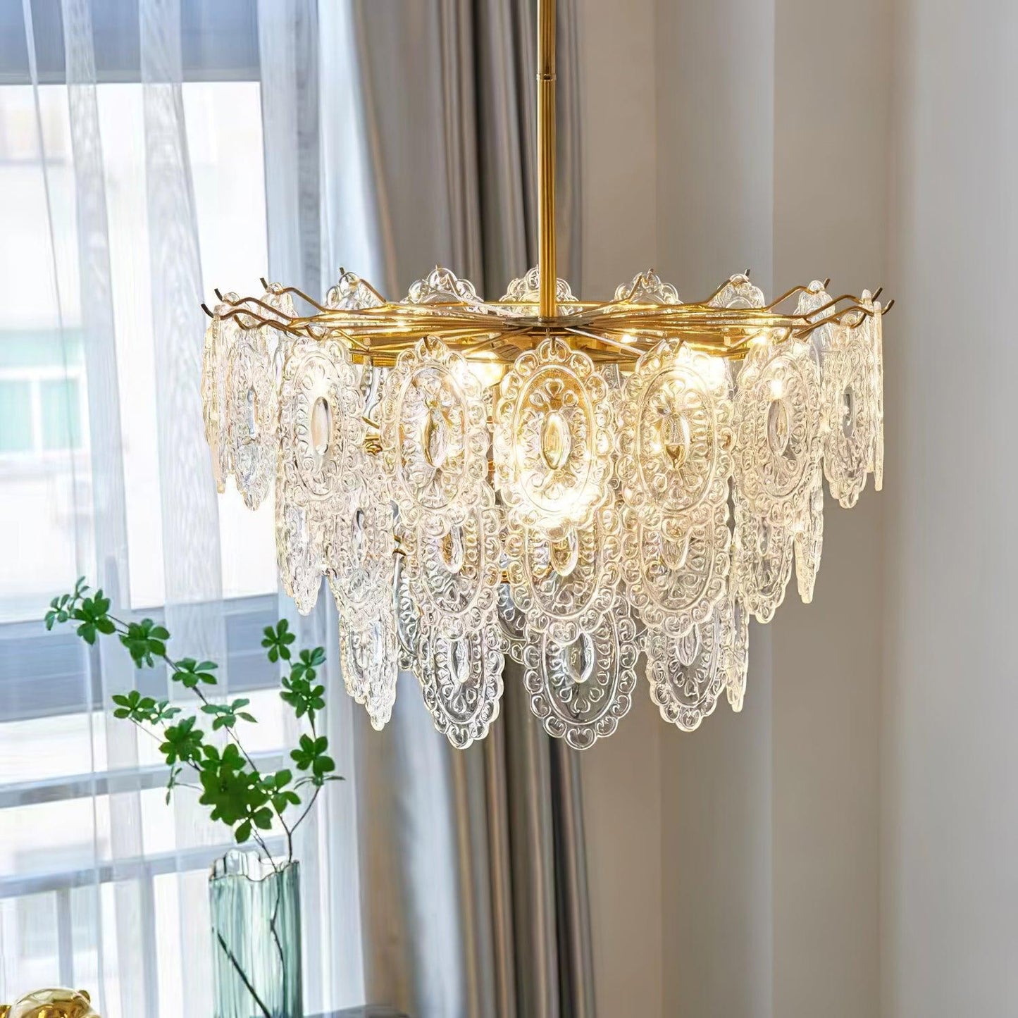 Wave Glass Electrolier Chandelier