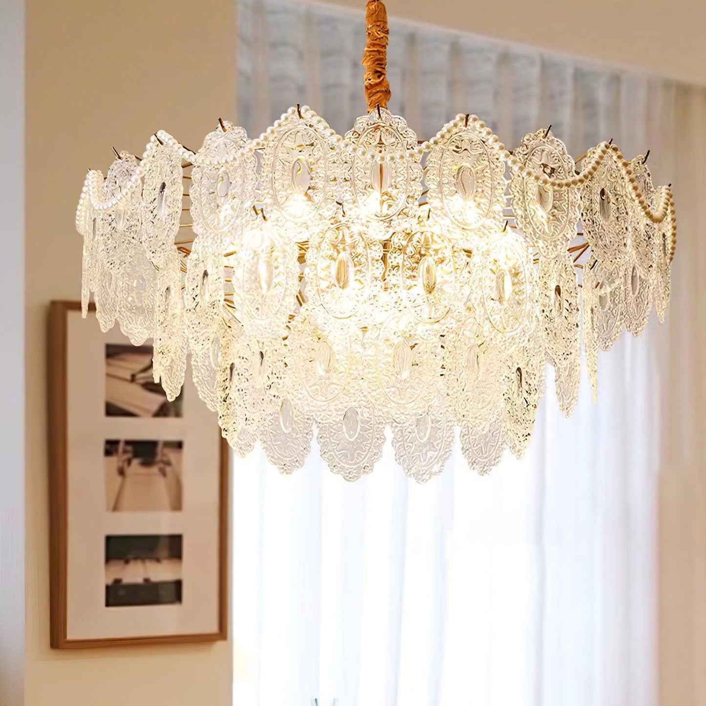 Wave Pearl Electrolier Chandelier