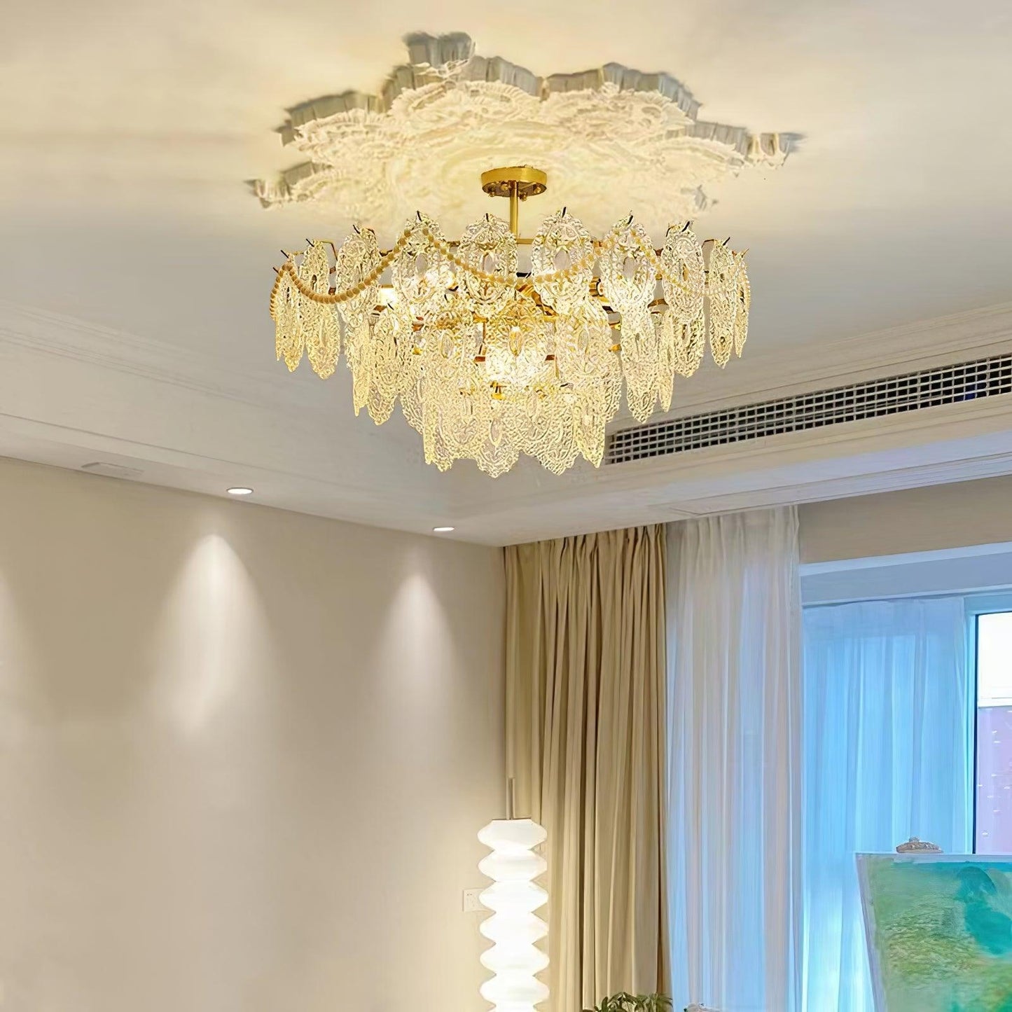 Wave Pearl Electrolier Chandelier