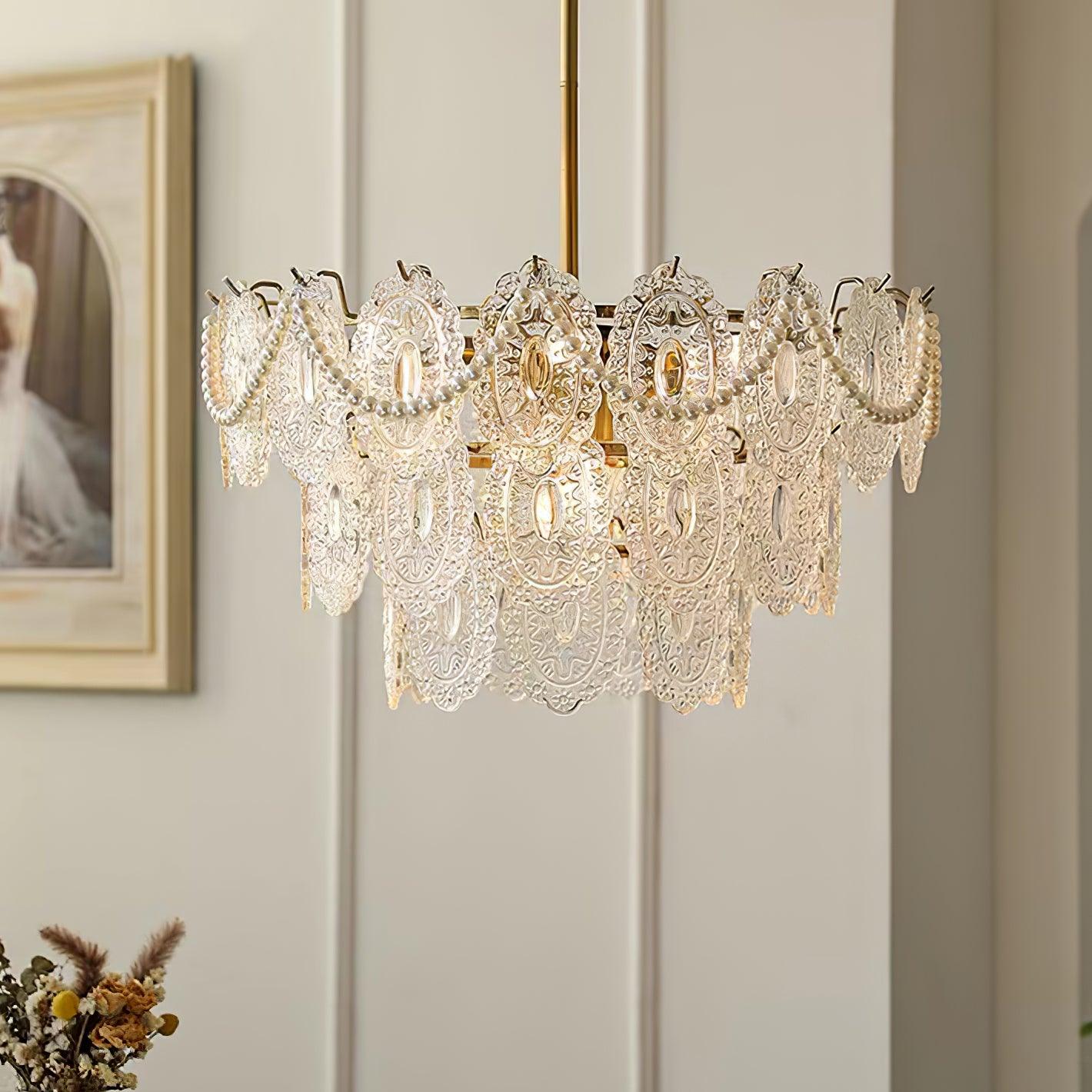 Wave Pearl Electrolier Chandelier