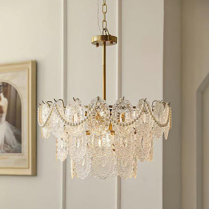 Wave Pearl Electrolier Chandelier