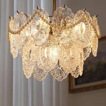 Wave Pearl Electrolier Chandelier