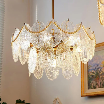 Wave Pearl Electrolier Chandelier