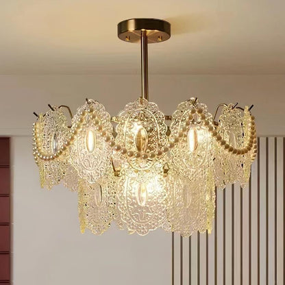 Wave Pearl Electrolier Chandelier