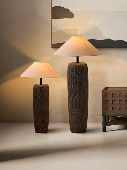 Weathered Wood Grain Reading Lamp Floor Lamp