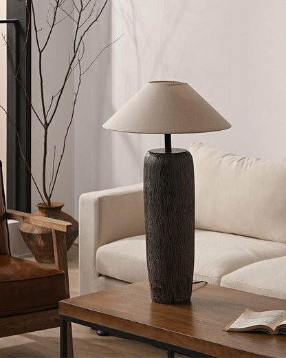 Weathered Wood Grain Reading Lamp Floor Lamp