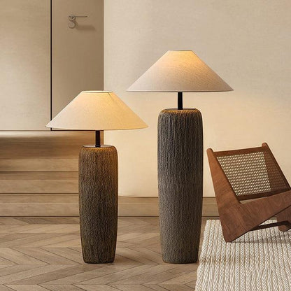 Weathered Wood Grain Reading Lamp Floor Lamp