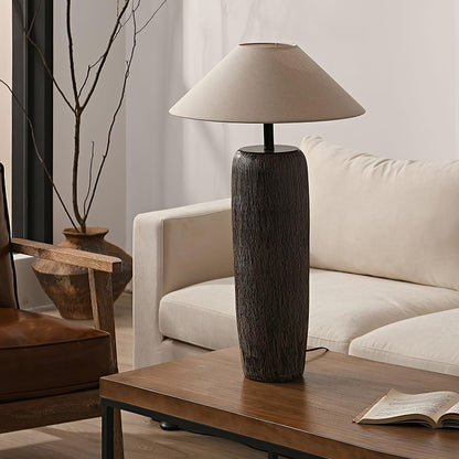 Weathered Wood Grain Reading Lamp Floor Lamp