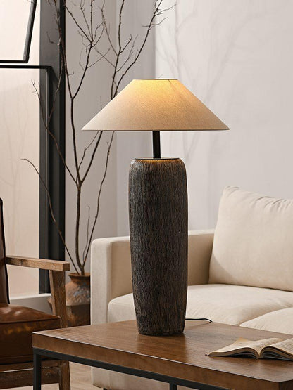 Weathered Wood Grain Reading Lamp Floor Lamp