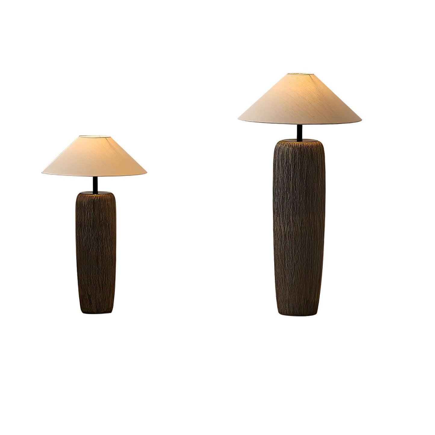 Weathered Wood Grain Reading Lamp Floor Lamp