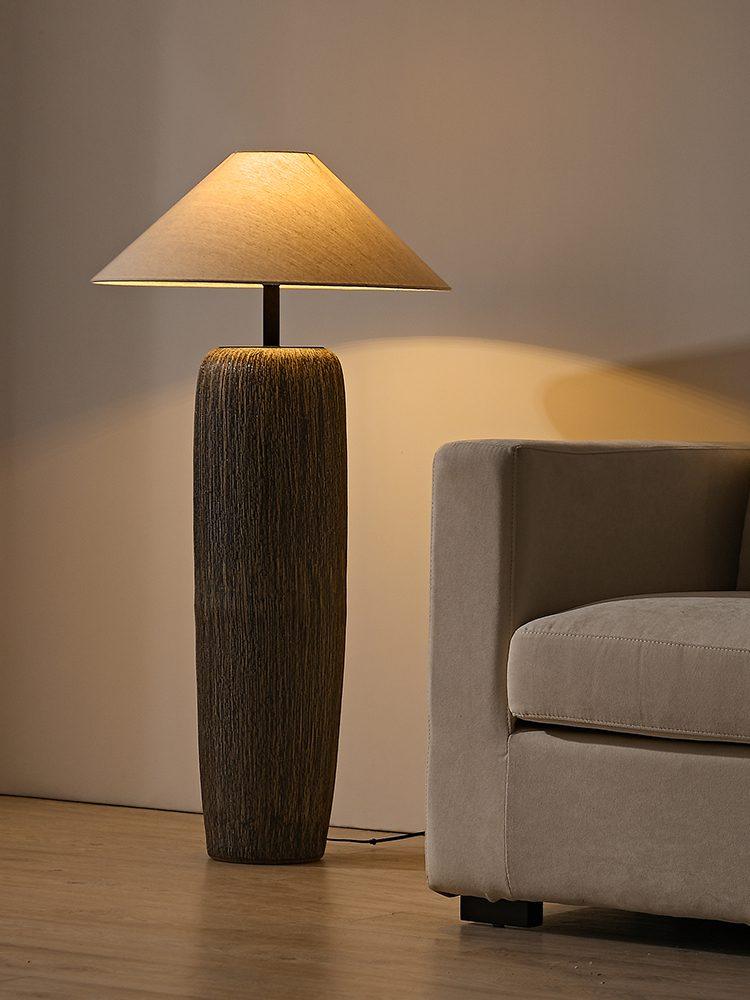 Weathered Wood Grain Reading Lamp Floor Lamp