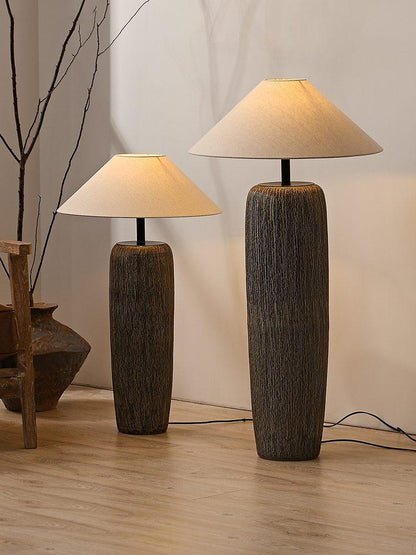 Weathered Wood Grain Reading Lamp Floor Lamp