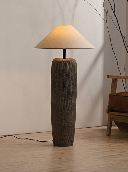 Weathered Wood Grain Reading Lamp Floor Lamp