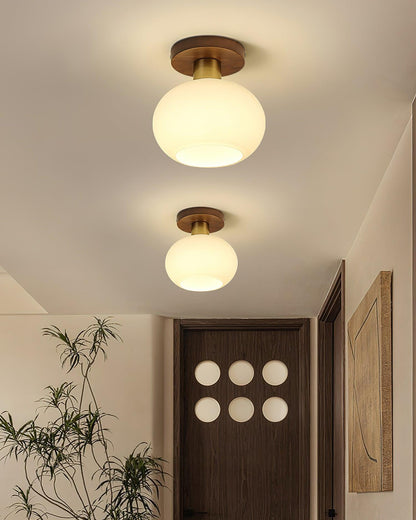 White Shell Flush mount light Ceiling Lamp