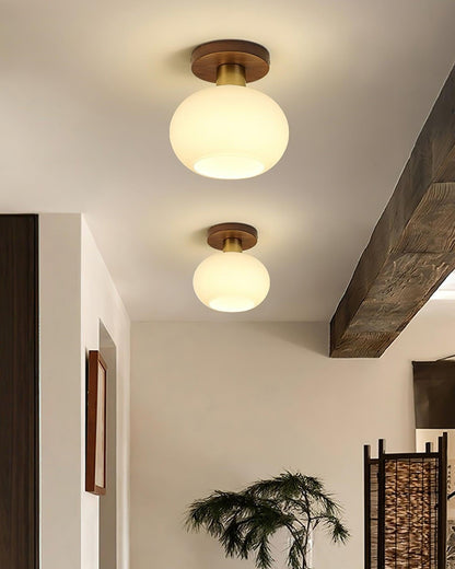 White Shell Flush mount light Ceiling Lamp