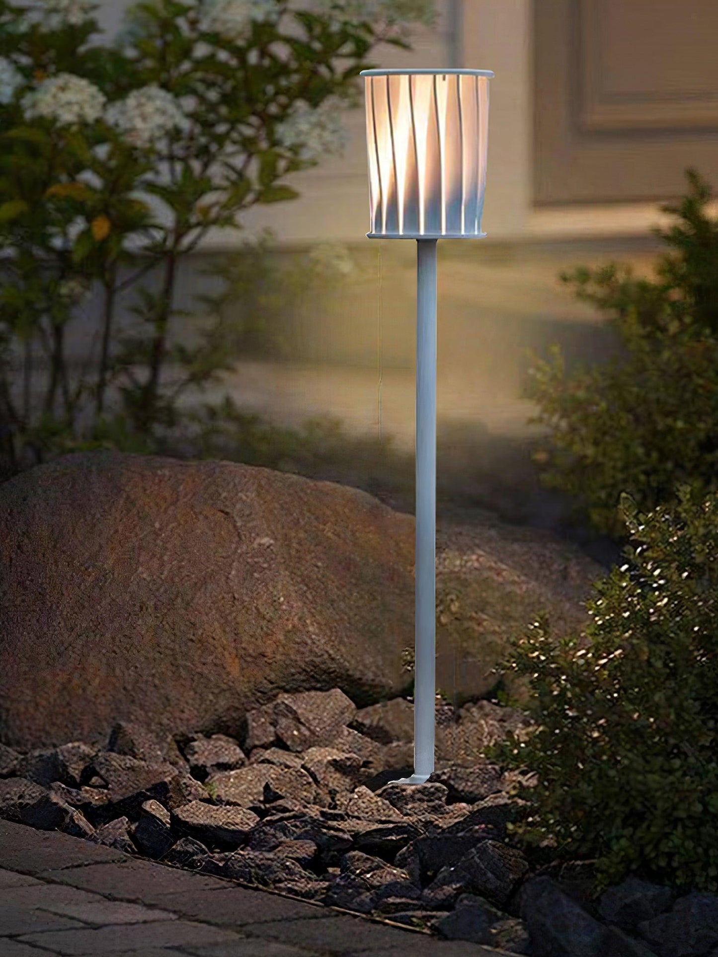 White Column Garden light Outdoor Light