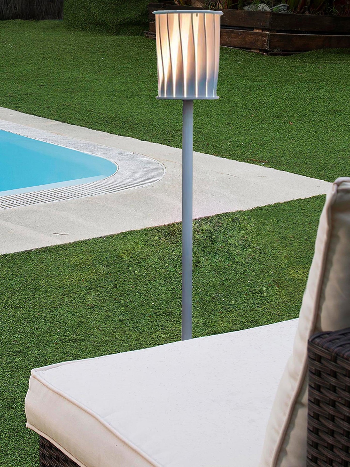 White Column Garden light Outdoor Light