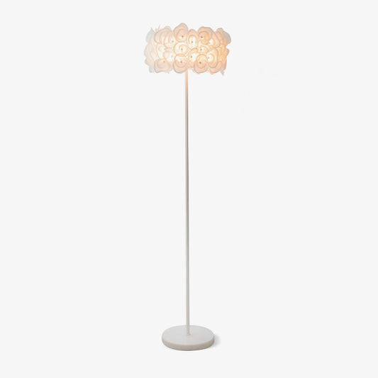 White Hydrangea Torchiere Lamp Floor Lamp