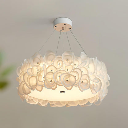 White Hydrangea Hanging light Pendant Lamp