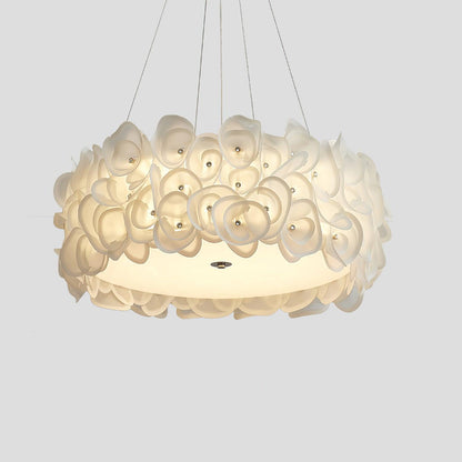 White Hydrangea Hanging light Pendant Lamp