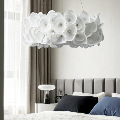 White Hydrangea Hanging light Pendant Lamp