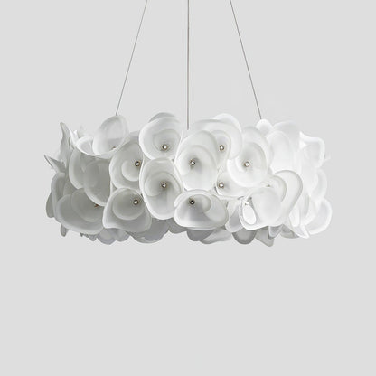 White Hydrangea Hanging light Pendant Lamp