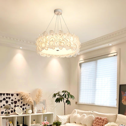 White Hydrangea Hanging light Pendant Lamp