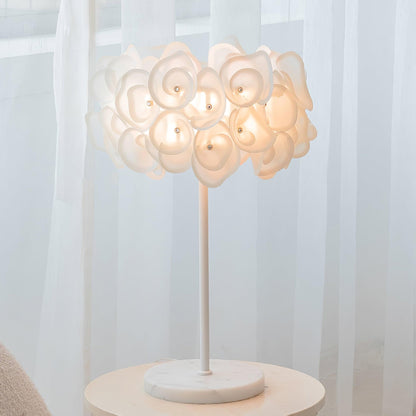 White Hydrangea Desk lamp Table Lamp