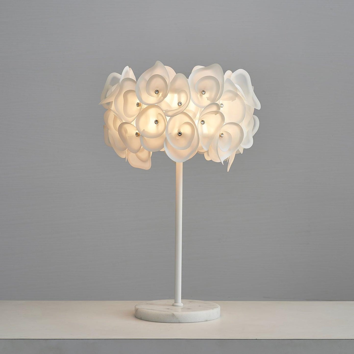 White Hydrangea Desk lamp Table Lamp