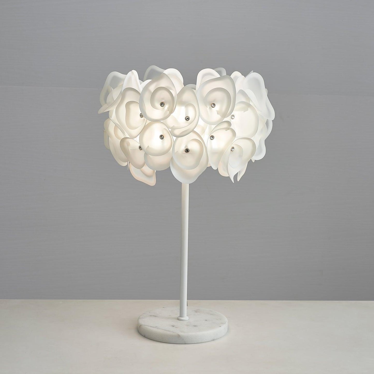 White Hydrangea Desk lamp Table Lamp